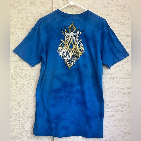 Affliction Archaic Blue Graphic T-Shirt Sz L Front and Back Graphics Excellent - Picture 6 of 11